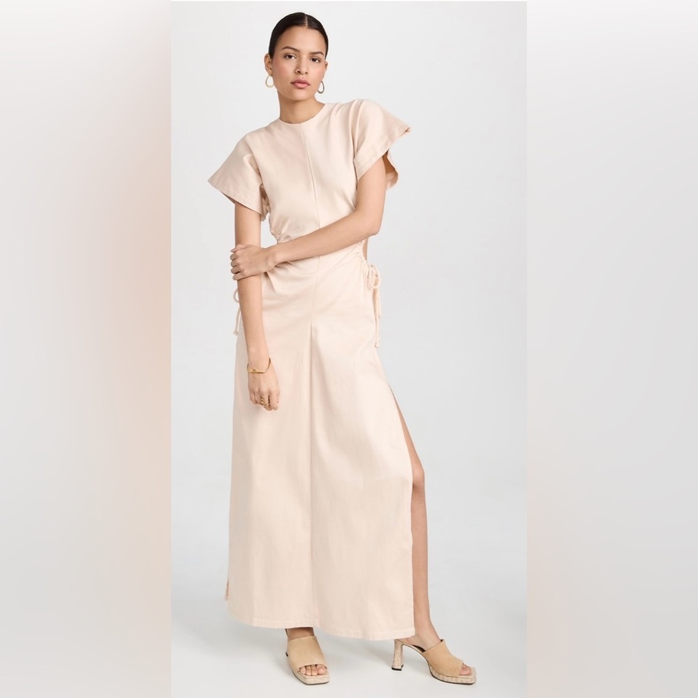 Andrea Iyamah Peta Cotton Elegant Cream Maxi Dress XS